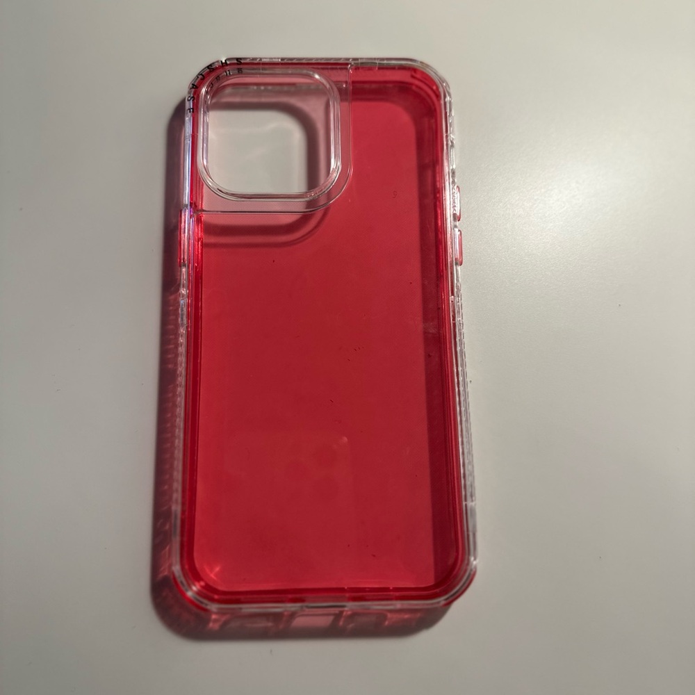Neon pink iPhone 14 Pro Max case